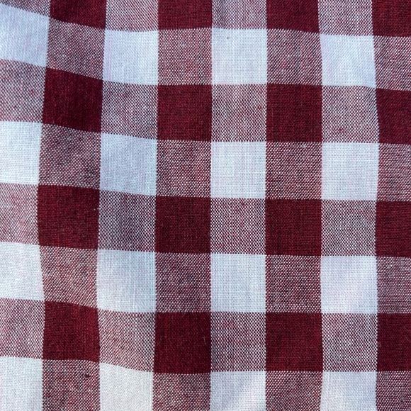 J.CREW Gingham Stretch Secret Wash Shirt - Merlot - Medium - Picture 4 of 4